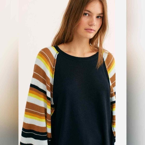 Free People We The Free Rainbow Dreams Sweater In Black - Picture 3 of 9